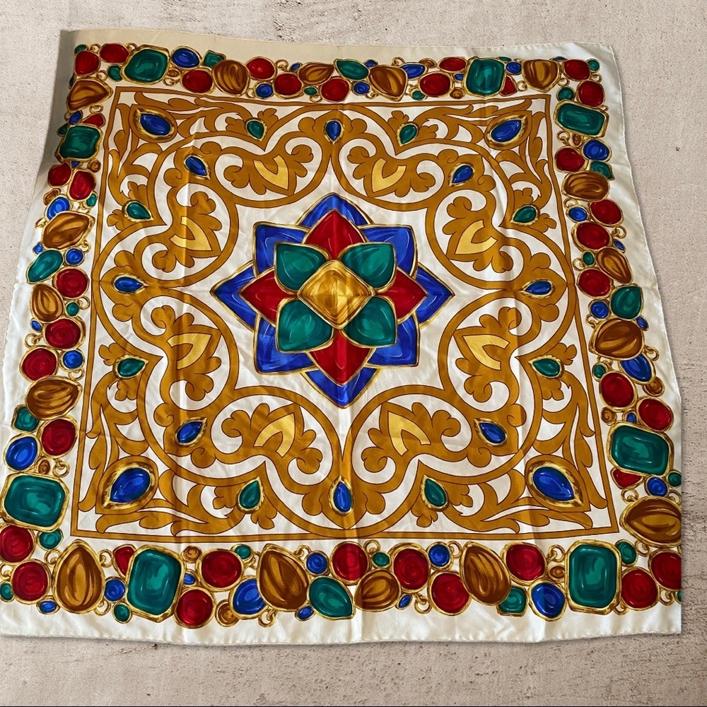 Chanel vintage silk scarf 38”